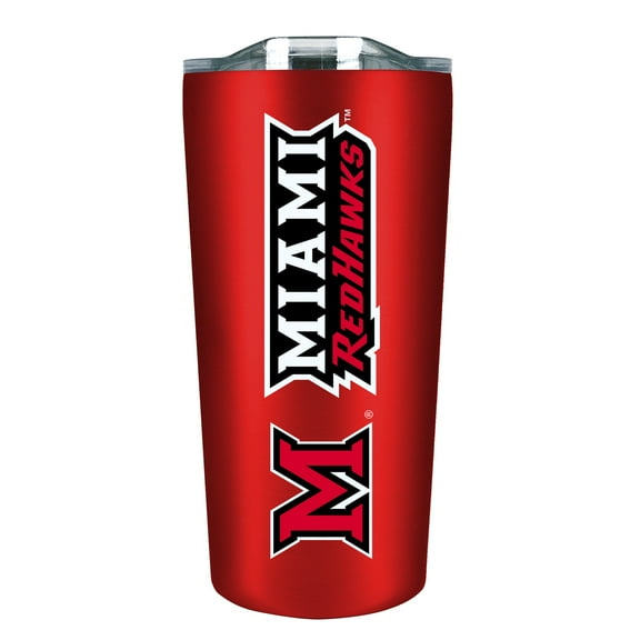 Miami University RedHawks 18oz. Stainless Steel Soft Touch Tumbler