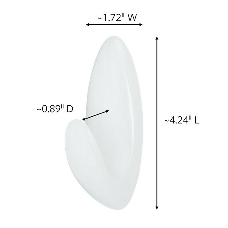 Command Large Towel Hooks Value Pack, Frosted, 3 Hooks Command Large Towel Hooks Value Pack, Frosted, 3 Hooks