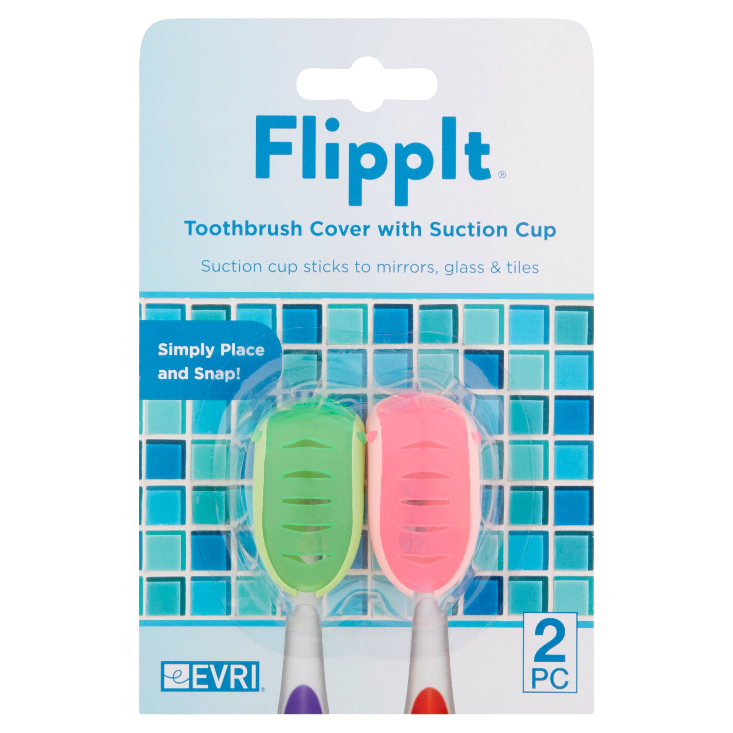 Ventilated Toot... Flippit Toothbrush Holder/Cover with Suction Cup for a Clean 