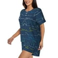 thumbnail image 2 of Bixox Women's Shark Printed Pajama Set 2 Piece Lounge Set Top and Shorts Soft Pajamas, Shorts with Pockets, 2 of 7
