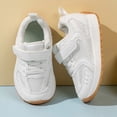 thumbnail image 4 of CAUYDY Toddler Boys Girls Non Slip Breathable Mesh Sneakers Lightweight Hook and Loop Athletic Running Shoes Comfortable Sport Shoes for Kids(L101-White,6.5), 4 of 6