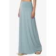 thumbnail image 3 of TheMogan Women's S~3X Casual Draped Jersey Foldable Waist Relaxed Long Maxi Skirt, 3 of 7