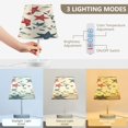 thumbnail image 3 of Table Lamps 3 Color 10 Way Dimmable LED Nightstand Lamp for Bedroom, Living Room, Home Office Red and Blue Leafy Designs Medium, 3 of 7