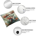thumbnail image 4 of JEUXUS Car Couch Bedroom 2-Piece Short Plush Pillowcase Tulip Stylized Boho Art White, 4 of 6