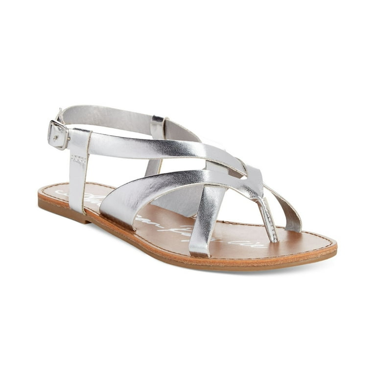 American Rag Logan Flat Sandals Silver Metallic 7M Walmart