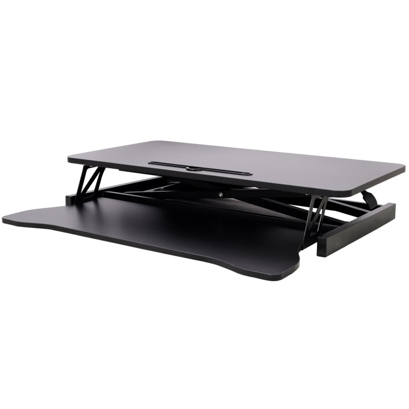 Adjustable Height Standing Laptop Desk,Adjustable Sit to Stand Up Workstation  with Keyboard Tray,Black