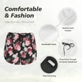 thumbnail image 4 of Bixox Women's Rose Flowers pattern 2 in 1 Running Shorts - Lightweight Athletic Workout Gym Yoga Shorts Liner with Pockets - Small, 4 of 7