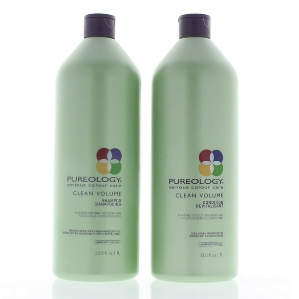 Pureology Pureology Clean Volume Shampoo and Conditioner Set 1000ml