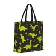 thumbnail image 2 of Naloa Cute Cartoon Dinosaurs Tote Bag for Women, Foldable Tote Bag With Zipper, Large Shoulder Bag, Top Handle Handbag for Travel, Work, Shopping, 2 of 9