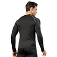 thumbnail image 4 of YUSHOW Men's Long Sleeve Compression Shirts Running Basketball Base Layer Athletic Workout Shirt Black,L, 4 of 7