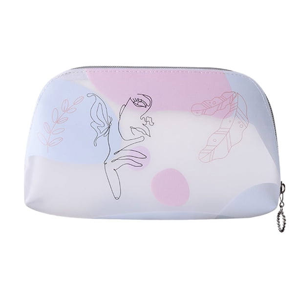 Bolsa de maquillaje de TPU, bolsa de almacenamiento de cosméticos de la serie Cute Girl, bolsa de maquillaje exfoliante translúcida