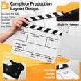 thumbnail image 5 of Directors Film Clapper Board Film Slate, Acrylic Plastic Dry Erase Movie Clapboard for Studio Camera Theater Props TV Video  Film Cut Action Scene Slate Board 10x12" with Black/White Sticks, 5 of 9