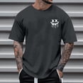 thumbnail image 4 of T-Shirts à Col Rond pour Hommes Séchage Rapide Imprimé Polyester, Coupe 3D Col Rond Haut Athlétique pour Gym, Course, Cyclisme & Décontracté, 4 of 4