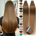 thumbnail image 2 of SEGO Blonde Tape in Hair Extensions 100% Real Remy Human Hair Long Straight Silky Thick Hair Gold Hair Acessories Black/Pink/Purple/Red Hair, 2 of 9