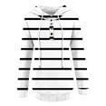 thumbnail image 5 of Fesfesfes Women Hooded Hooded Print Long-sleeved Sweatshirt Casual Blouse Pullover Tops Clearance Under $10, 5 of 6