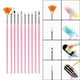 thumbnail image 5 of Minnieouse 15 unids/set de pinceles para uñas, mango de plástico, esmalte de Gel, pintura, dibujo, pinceles de uñas de para arte Juegos de manicura Rosado 15 piezas, 5 of 6