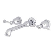 Kingston Brass KS7021BL English Country Two-Handle Wall Mount Roman Tub Faucet, Polished Chrome