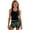 Black, variant on Girls Swimsuit One Piece Swimsuits Solid Ruched Bathing Suit for Girls Full Coverage Modest Padded Swimwear/Black