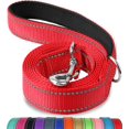 thumbnail image 1 of Heavy Duty Reflective Double Sided Dog Leash with Padded Handle, 1.5 m x 2cm, Red, 1 of 4