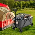 thumbnail image 2 of Costway Chariot Robuste avec Guidon Réglable, Porte-Bouteilles et Pochette de Rangement, Gris, 2 of 9
