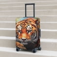 thumbnail image 6 of Fuzoiu Colorful Plant Tiger Print Suitcase Cover,Washable Luggage Covers for Suitcase,Elastic Luggage Protector Cover,Scratch Resistant Travel Suitcase Covers-Medium, 6 of 7