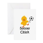 CafePress - Soccer Chick - Greeting Cards (Pk of 10) Matte