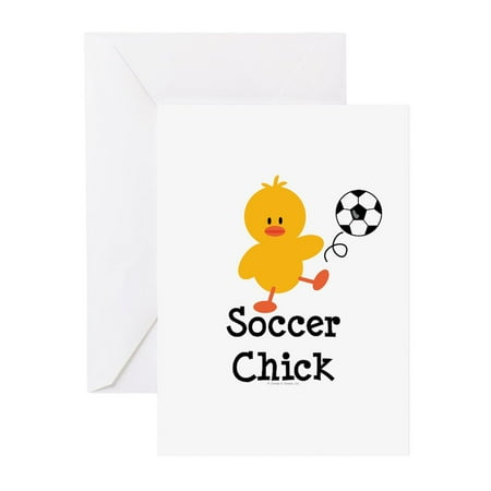 CafePress - Soccer Chick - Greeting Cards (Pk of 10) Matte