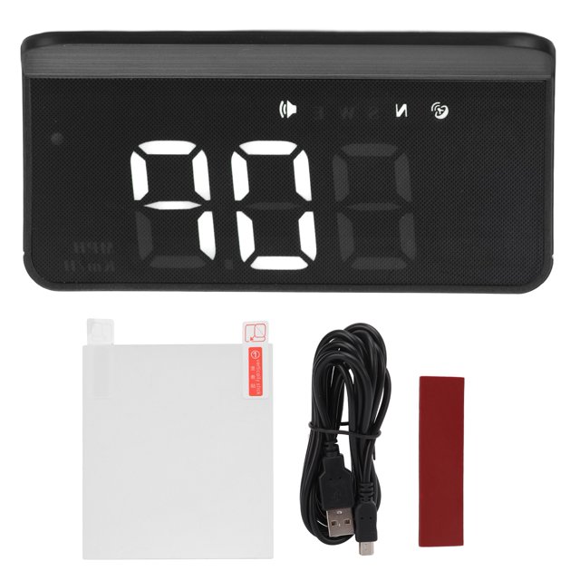 Pantalla HUD para coche, velocímetro GPS, advertencia de fatiga, configuración de KM/h MPH, brújula para coches, camiones, bicicletas, motocicletas, luz blanca Jadeshay A