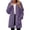 Blue, variant on Guluxicc Women's Fuzzy Hooded Coats with Pockets Warm Full Zipper Long Sleeve Fleece Coats Fall Winter Lounge Wear