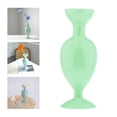 thumbnail image 3 of Jarrón de vidrio para decoración, florero alto transparente decorativo para flores secas y plantas. Verde, 3 of 9