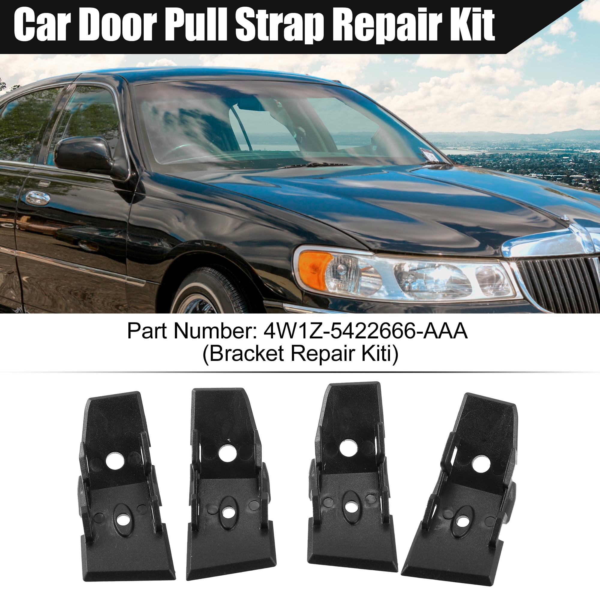 Unique Bargains 4 Pcs Car Door Pull Strap Repair Kit for Lincoln Town Car 2003-2008