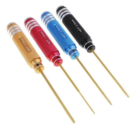 

4Pcs Inner Hexagon Screwdriver Screw Driver Tools H1.5/H2.0/H2.5/H3.0 Bits