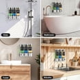 thumbnail image 4 of NUBILY Shampoo Conditioner Dispenser Wall Mounted No-Drill Lockable 900 ml for Bathroom Hotel Airbnb Silver 3-Pack, 4 of 8