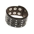 thumbnail image 1 of de material cuero punk vintage para hombre, correa de cinturón, hebilla, brazalete, color - Negro, 23,5 x 4 cm Yinane De ancho brazalete de cuero, 1 of 8
