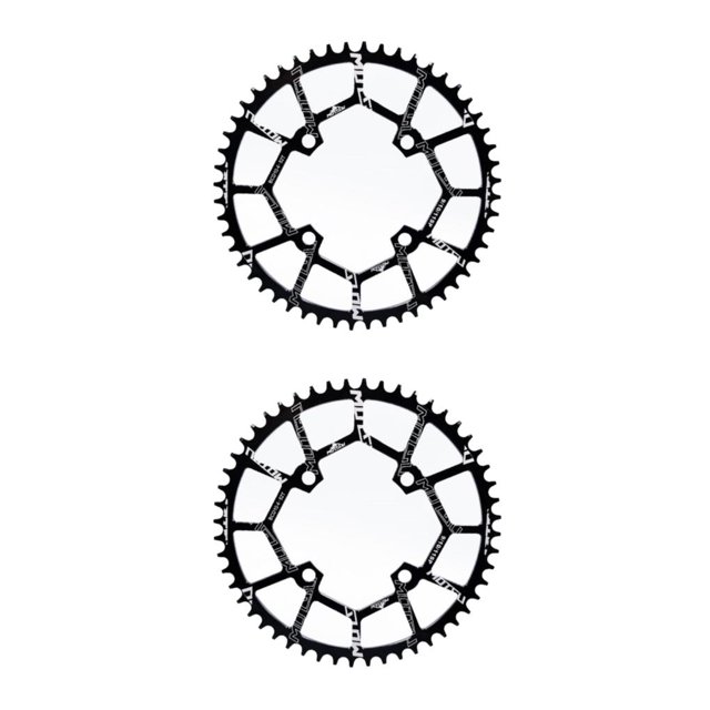 Ruiboury 1/2/3/5 Anneaux de Chaîne Ronds Pièces Vélo 104BCD Roue de Chaîne Noir 52T 2 Pcs