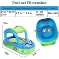 thumbnail image 4 of Flotador inflable para piscina con dosel para bebés, con forma de coche, para niños pequeños., 4 of 5