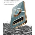 thumbnail image 2 of Designed for Samsung Galaxy S10 Plus / S10+ Case 6.4" Rotating Ring Holder Shock-Absorption Electroplated Frame Soft TPU Bumper Cover Phone Case - Gray, 2 of 7