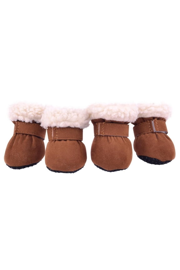 4Pcs Winter Pet Dog Shoes Anti-slip Snow Boots Thick Warm Cat Puppy Shoes Socks Boots for Chihuahua Yorkshire
