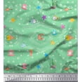 thumbnail image 1 of Soimoi Cotton Cambric Fabric Fish,Shell & Starfish Ocean Fabric Prints by Yard 56 Inch Wide, 1 of 3