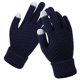 thumbnail image 1 of Qarigey Guantes tejidos de lana de Cachemira para mujer, guantes gruesos cálidos de invierno para pantalla táctil, mitones sólidos guantes y mitones cian Qarigey AP000827-06, 1 of 6
