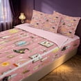 thumbnail image 2 of Homewish Halloween Witch Zipper Twin Comforter Sets with Fitted Sheet and 2 Pillowcases for Kids Girls, Magic Book Zipper Bedding Set, Pink, Pink Reversible, 2 of 7