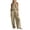 Khaki, variant on Womens Sets 2 Piece Outfits Summer Trendy Halter Sleeveless Tops & Wide Leg Pants Casual Going Out Matching Set