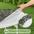 thumbnail image 5 of Green Pioneer Flower Pattern Round Fitted Tablecloth with Elastic Edge,Dining Table Cover Waterproof,Outdoor Round Tablecloth for Camping,Dining,Indoor and Outdoor, 5 of 7
