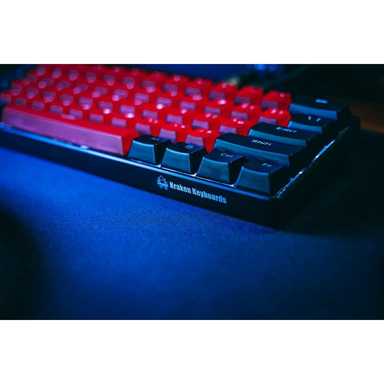 KRAKEN KEYBOARDS BRED Edition Kraken Pro 60 | Black & Red 60% HOT SWAPPABLE  Mechanical Gaming Keyboard for Gaming On PC, MAC, Xbox and Playstation