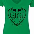thumbnail image 4 of Inktastic Gigi with Hearts and Swirls Women's V-Neck T-Shirt, 4 of 5