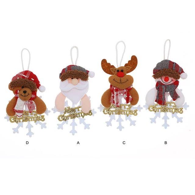 ziyahi Christmas Decoration Xmas Tree Hanging Ornament Pendant Doll New Year Children Party Decorative Layout Props Accessory Type 4