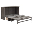 thumbnail image 4 of Queen Size Solid Wood Platform Bed with Built-In Charging Station and a Shelf, Wooden Slats Support, Storage Platform Bed, No Box Spring Needed, Easy Assembly(Antique Grey, Queen), 4 of 11