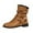 Brown, variant on WEAIXIMIUNG Tall Winter Boots for Women Women's Winter Solid Leather Bow Mid Calf Boots Warm and Comfortable Boots