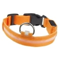 thumbnail image 4 of Collar de perro de seguridad de moda para mascotas con iluminación para perros medianos naranja Sunnimix Collar de resplandor en la noche oscura, 4 of 7