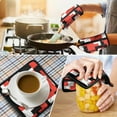 thumbnail image 3 of Red and Black Modern Art Geometric Kitchen Oven Mitt and Pot Holder Sets 4 Pcs for Baking, Cooking and Grilling, Heat Resistant Up To 392 °F, 3 of 6